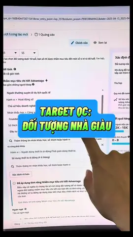 Target QC nâng cao: nhắm đến đối tượng “ Nhà Giàu “  & loại bỏ Clone nhiều nhất khi chạy Quảng Cáo #mmo #banhangonline #chayquangcao #kinhdoanhonline #facebookads 
