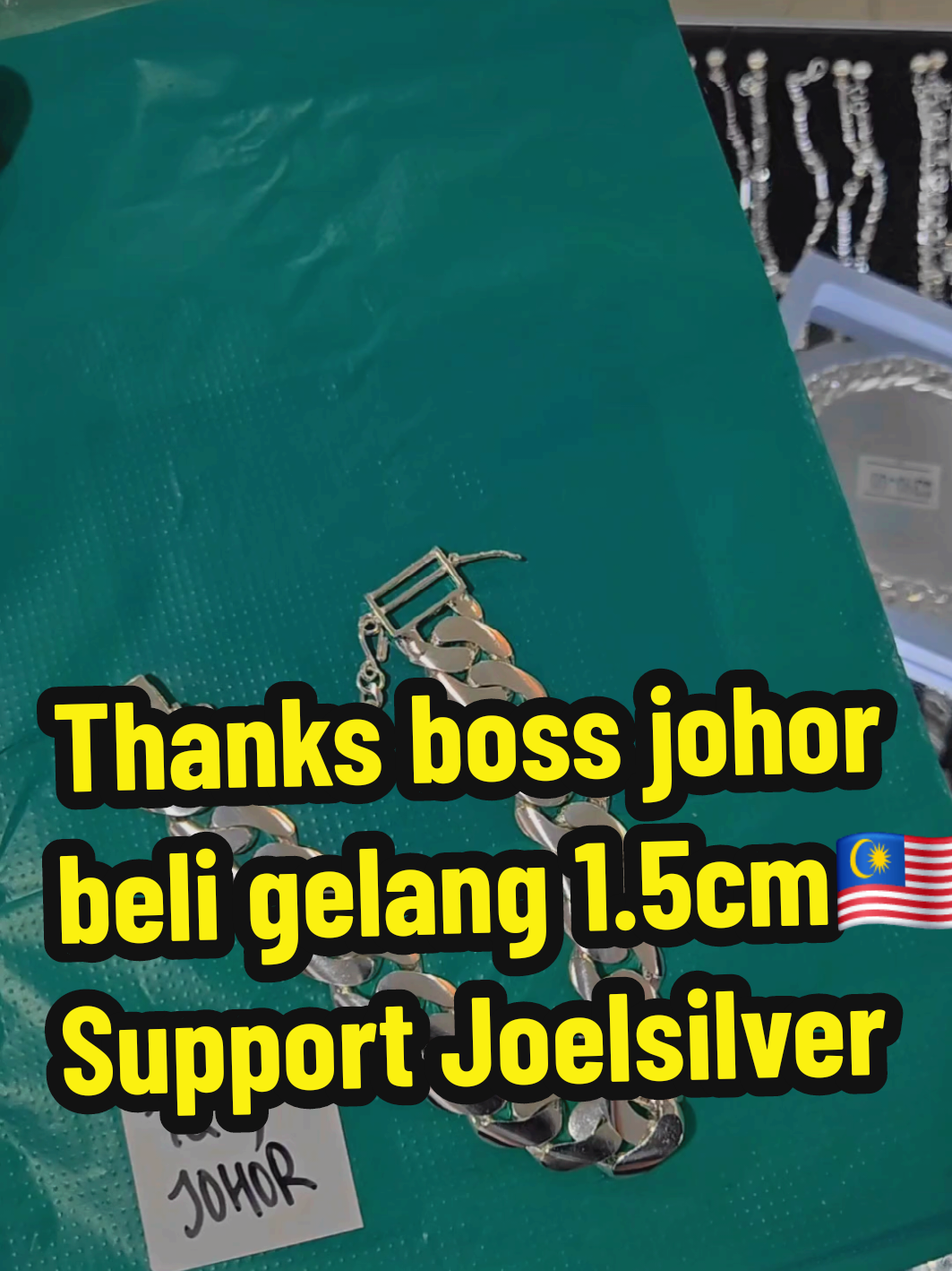 thanks boss beli #fyp #viral #raya2025 #johor #gelangraya #gelang #gelangtangan #malaysia #joelsilverpertamacomplex #tiktokshop #rantai #925 #hadiah 