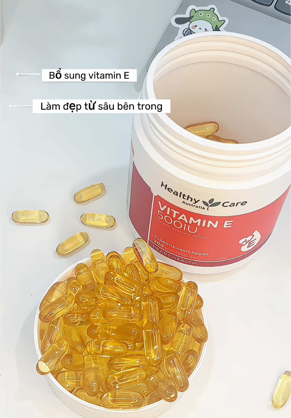 Vitamin E rất cần thiết cho da và tóc,mỗi ngày 1v nha mấy nàng ✨ #healthycarevnchinhhang #healthcarevn #healthycarevietnam #vitaminE #beauty		