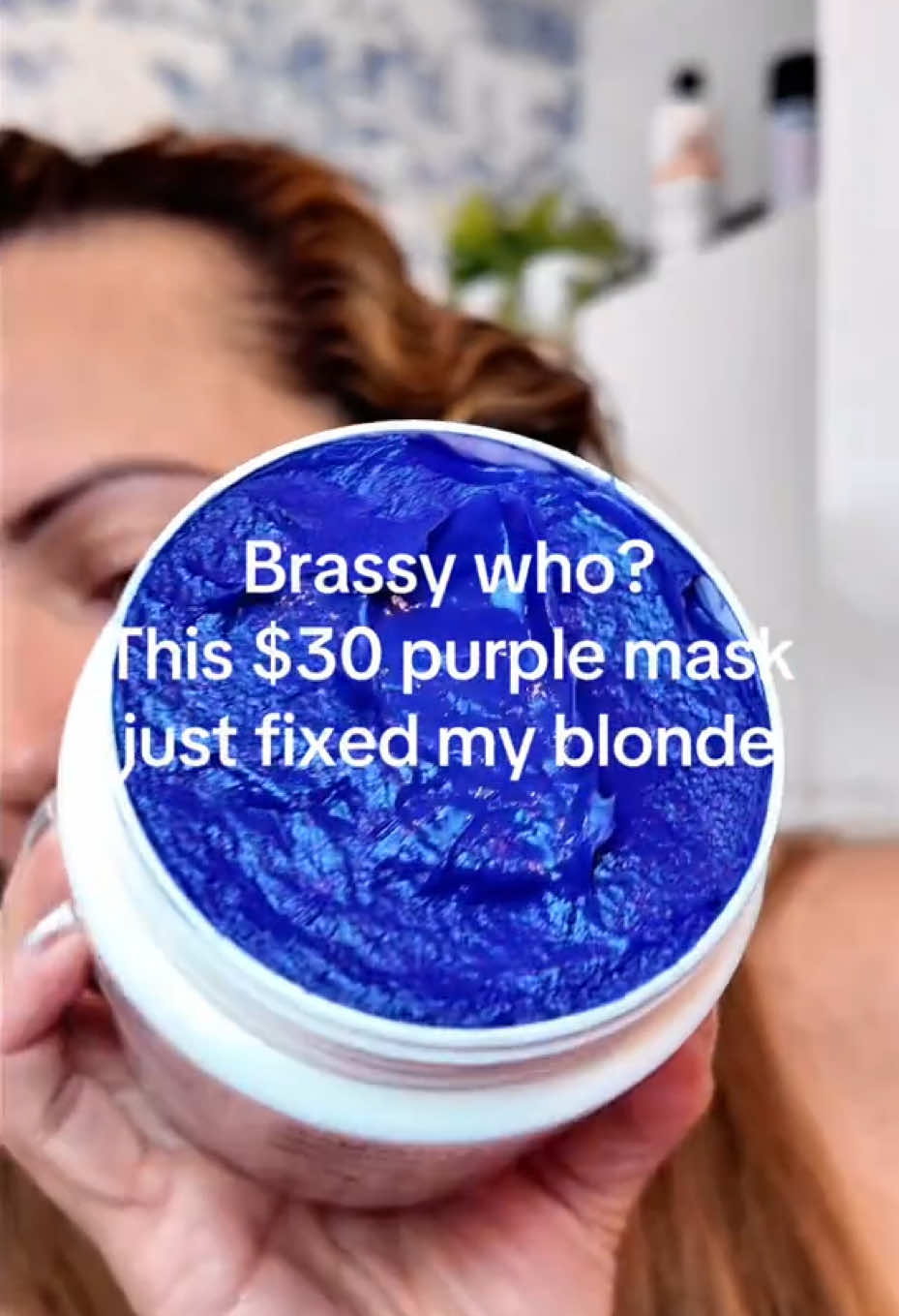 Blonde bestie? You need this. This Karseell purple mask tones brass, hydrates like a deep conditioner #purplehairmask #brassyhair 