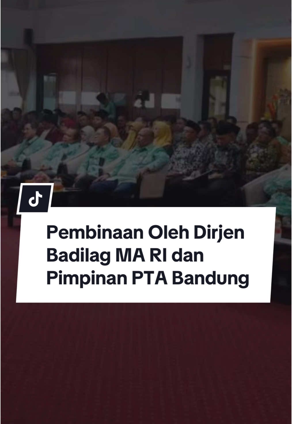 Jumat, 11 April 2025. Bertempat di Ruang Aula Pengadilan Tinggi Agama Bandung dilaksanakan Pembinaan oleh Direktur Jenderal Badan Peradilan Agama MA RI dan Pimpinan Pengadilan Tinggi Agama Bandung.  Rapat Pembinaan tersebut dihadiri oleh Hakim Tinggi PTA Bandung, Ketua, Panitera dan Sekretaris Pengadilan Agama Sewilayah Pengadilan Tinggi Agama Bandung. #mahkamahagung #badilag #ptabandung #ptabandungjuara #fyp #CapCut 