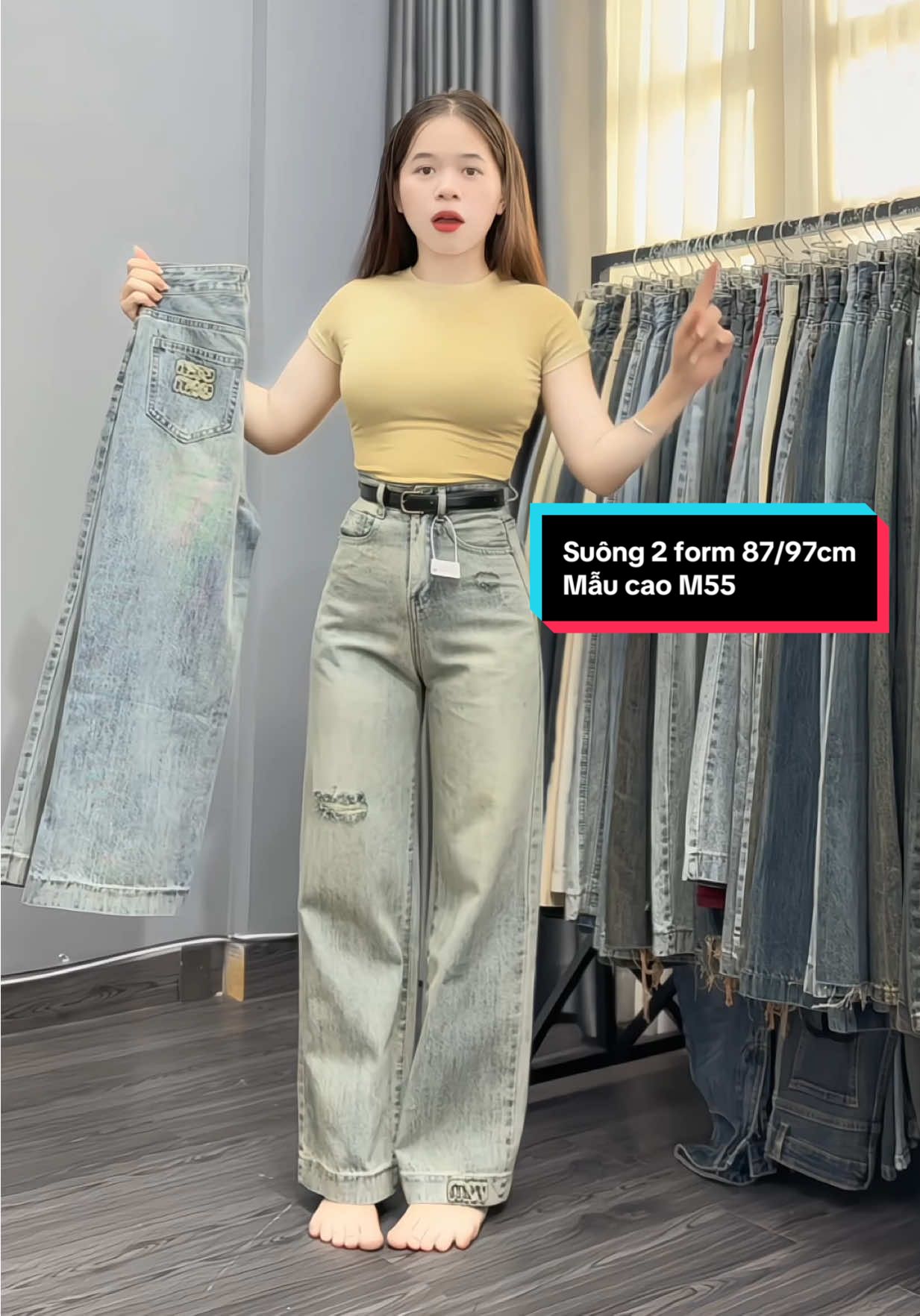 Để lại số kí chiều cao em tư vấn cho mấy chế nha 😘#jeans #viral #xh #xuhuongtiktok #suongnamlun 