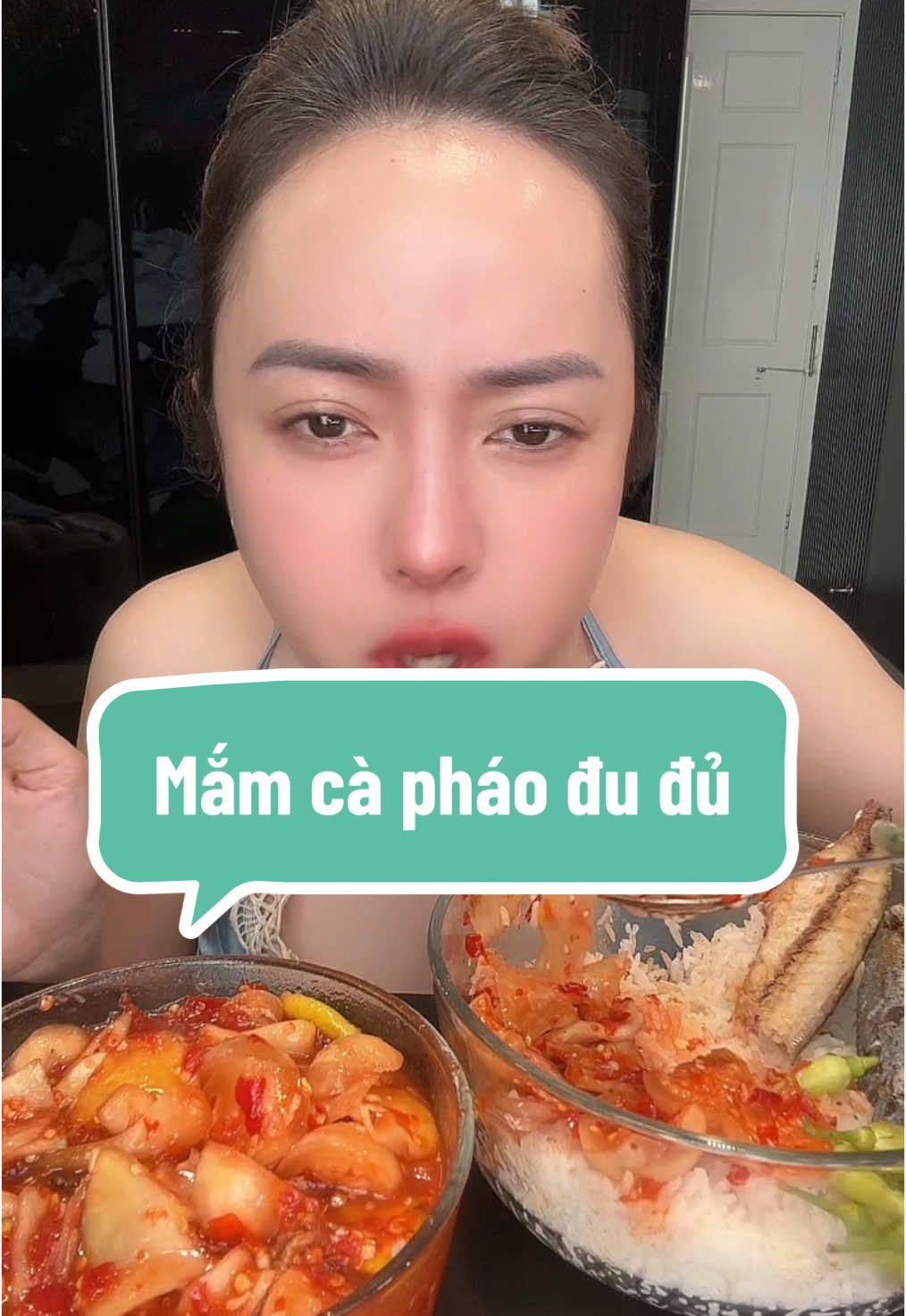 Lâu lâu ăn mắm cà với cơm đã thiệt chứ #mukbang #xuhuong #muataitiktok 