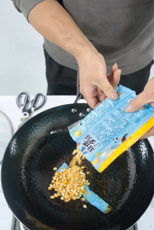 Popcorn 3in1 which black sesame #popcorn #fyp #DIY 