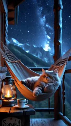 “Feeling Stressed? Watch This 😌” #cat #relax #calm #sleep #montain 