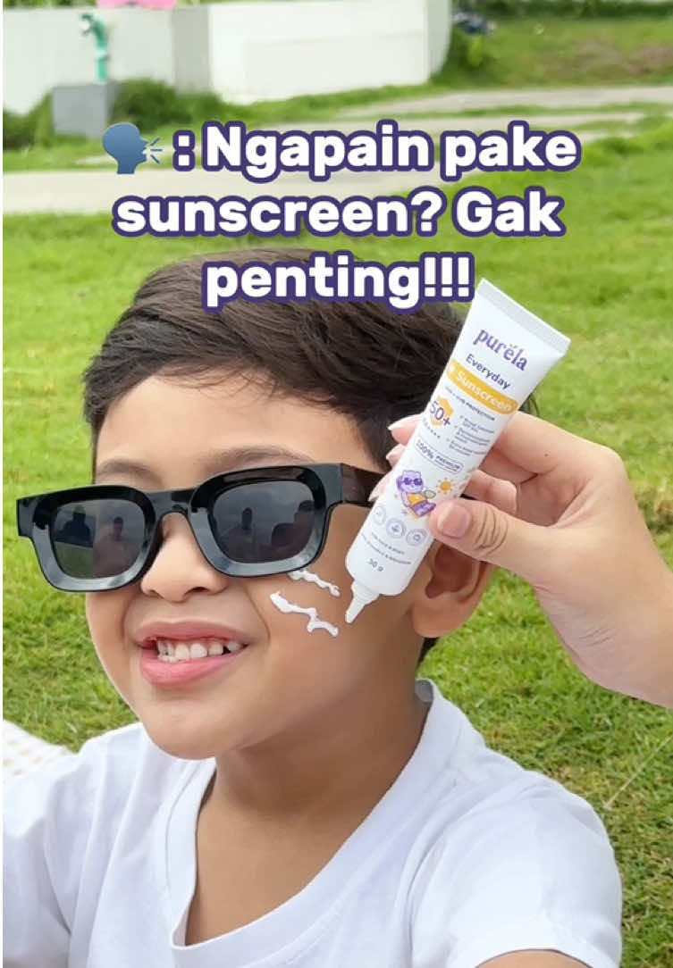 Jadi sunscreen itu penting ya bund🤗 Untuk melindungi kulit anak dari bahaya sinar matahari, seperti yg sudah Dokshin bilang di video🥰 Yuk bunda lindungi kulit anak pakai Physical Sunscreen Purela, klik keranjang kuning👇🏻 #skincareanakaktif #skincareanak #rekomendasiskincareanak #brandofthemonth #purela 