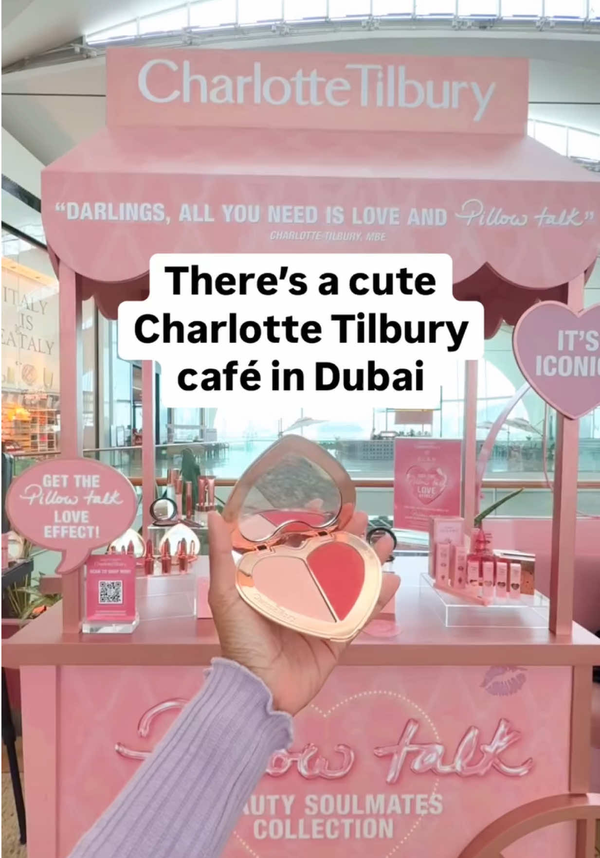 A cute beauty pop-up in Dubai. 💄 Charlotte Tilbury has launched a pop-up at Dubai Festival City Mall in collaboration with EL&N London café for its new Pillow Talk Beauty Soulmates collection. You can try out products, dine from a limited-edition menu and if you purchase a Tilbury Treat, you’ll get a free mini perfume and a one-hour makeover worth Dhs600. Available until May 4. Will you be visiting?  #dubai #popup
