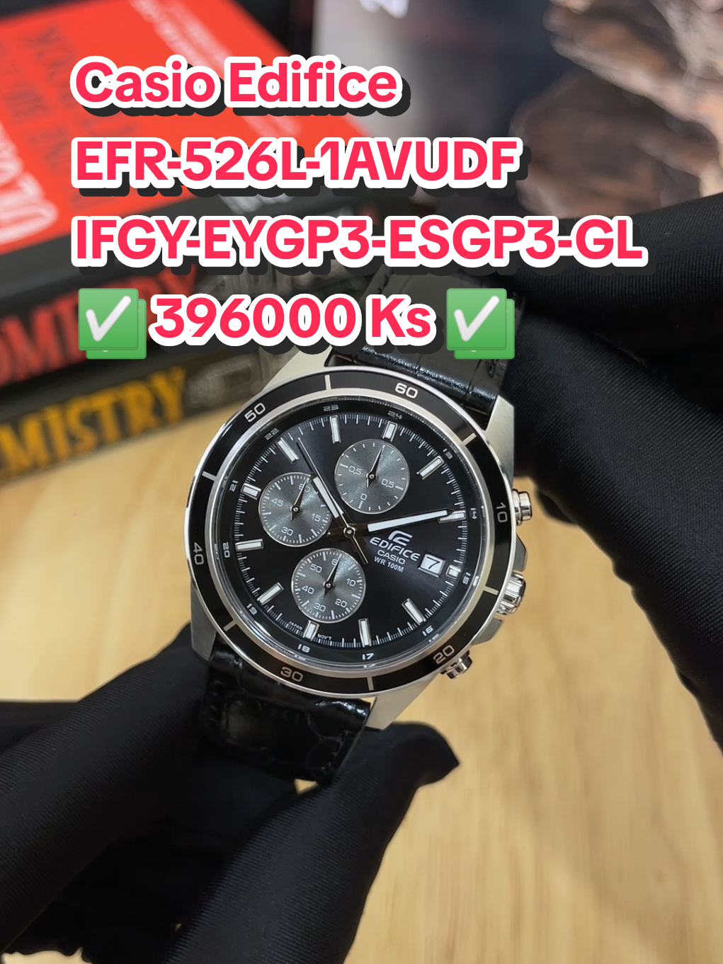 Casio Edifice EFR-526L-1AVUDF IFGY-EYGP3-ESGP3-GL:A3 ✅ 396000 Ks ✅ • Case Size : 44 mm • Water Resistance : 10 ATM • 1/10-sec. stopwatch • 100m water resistance • Stainless steel case #casio #edifice #နာရီ #ရောက်ချင်တဲ့နေရာရောက်👌 #နာရီချစ်သူများအတွက်တင်ပေးလိုက်ပြီနော် #fyp 