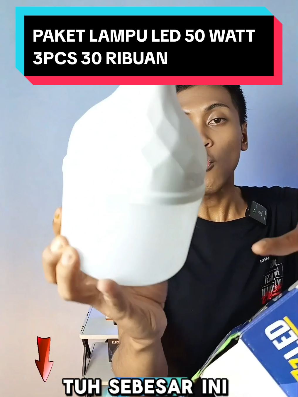 Lampu led jumbo 50 watt 3pcs cuma 30 ribuan #lampuled #lampuled50watt #lampuledjumbo #lampuledsuperterang 