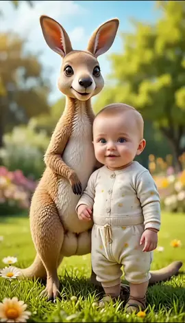 Babies and kangaroos dancing #cutebaby #kidsoftiktok #bebêsdotiktok #infantil #kidsdance #funnybaby #funnybabyvideos #kangaroo 