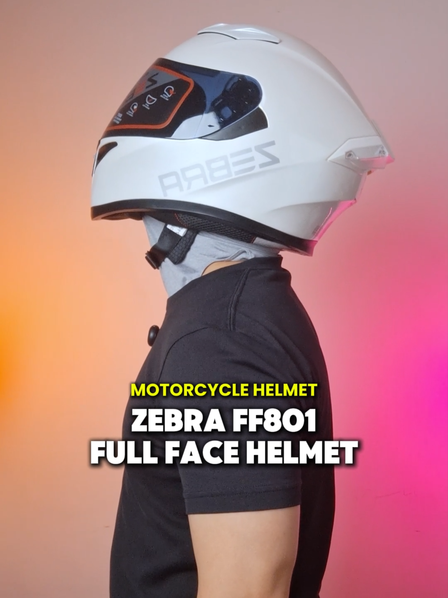Motorcycle Full Face Helmet Zebra FF801 #helmet #motorcyclehelmet #fullfacehelmet