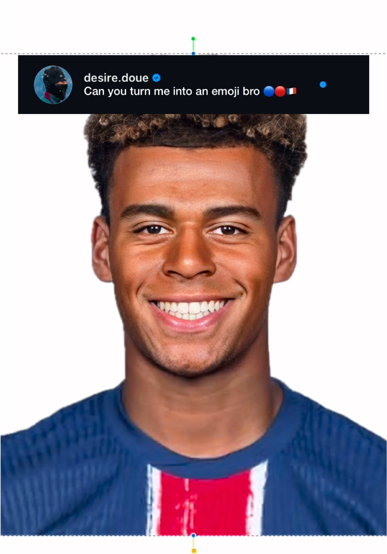Turning Desire Doue 🔵🔴🇫🇷 into an emoji 😀 #desiredoue #doue #psg #ucl #football #france #ligue1 #emoji 