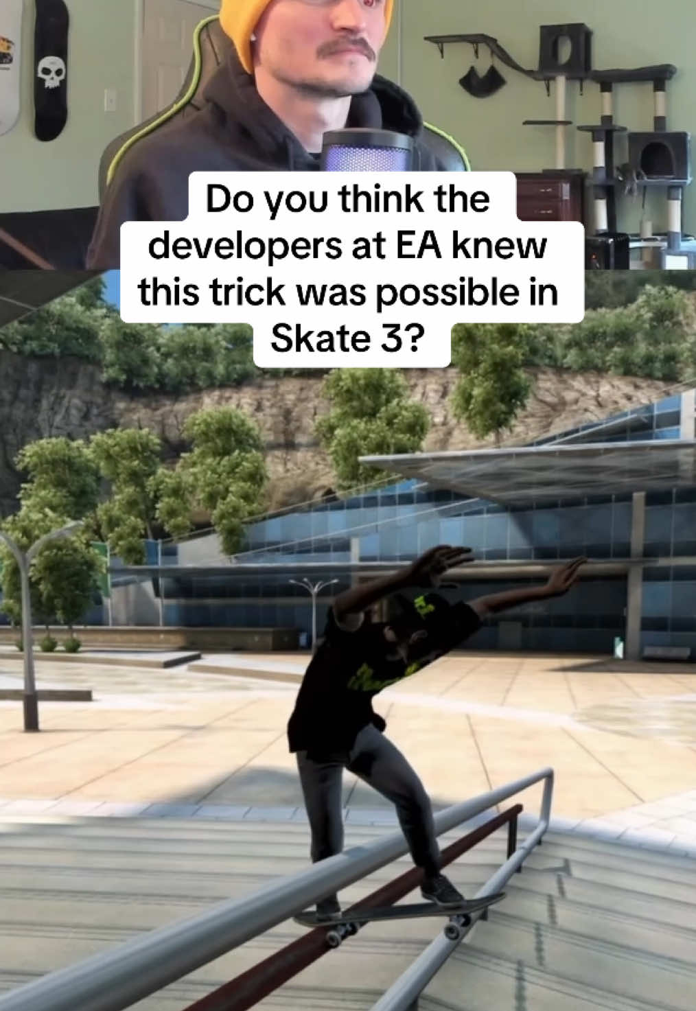 Do you think the developers knew this trick was possible? #fyp #skate3 #skateea #twitch #streamer #gaming #gameplay #gamer #xbox #viral #trending 