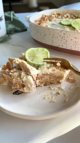 Ingredients - 1 can of condensed milk - 1 can of evaporated milk - Juice of four to six limes  - 2 large packages of vanilla cookies, preferably Marias Steps 1. In a blender, place the condensed milk, evaporated milk, and lemon juice. 2. Blend until well combined. 3. In a mold, place a layer of Marias cookies, and top with a little of the mixture. Repeat this step until you finish your mixture. 4. Place in the refrigerator for at least 4 hours. 5. Garnish with a few lemon slices and a little ground cookies and enjoy!!  #carlotadelimon #lime #dessert #cookingathometiktoktv #deli #fresh #fyp #creatorsearchinsights #CapCut 