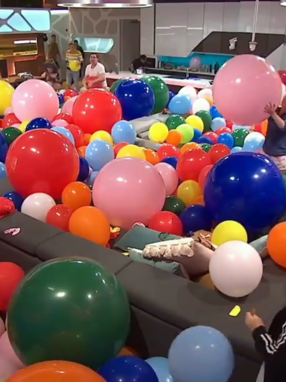 Balloon game from the Australian Big Brother🎈💥#bigbrother #bbau #realitytv #colourful #dreamland #challenge #australiangirl #balloonpopping #balloons 