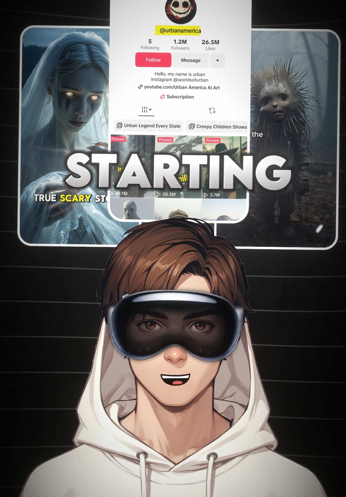 Day 1 of starting a scary story page 🤖😱 #ai #aitools #tiktokautomation #youtubeautomation 
