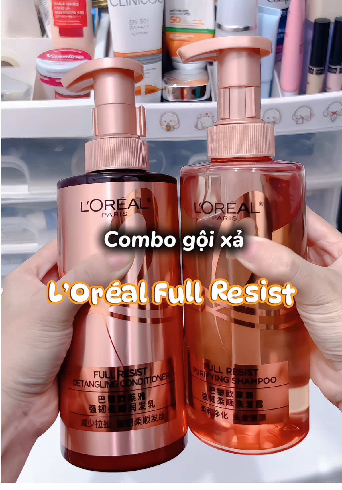 Combo xịn xò cho tóc yếu – chai to dùng lâu, gội xong tóc nhẹ tênh! #loreal #gộixảloreal #tocrungtocyeu #reviewchinhchu #TikTokBeauty #haircare #lorealparis #fullresist #chamsocdautho #beautytips #tiktokreview