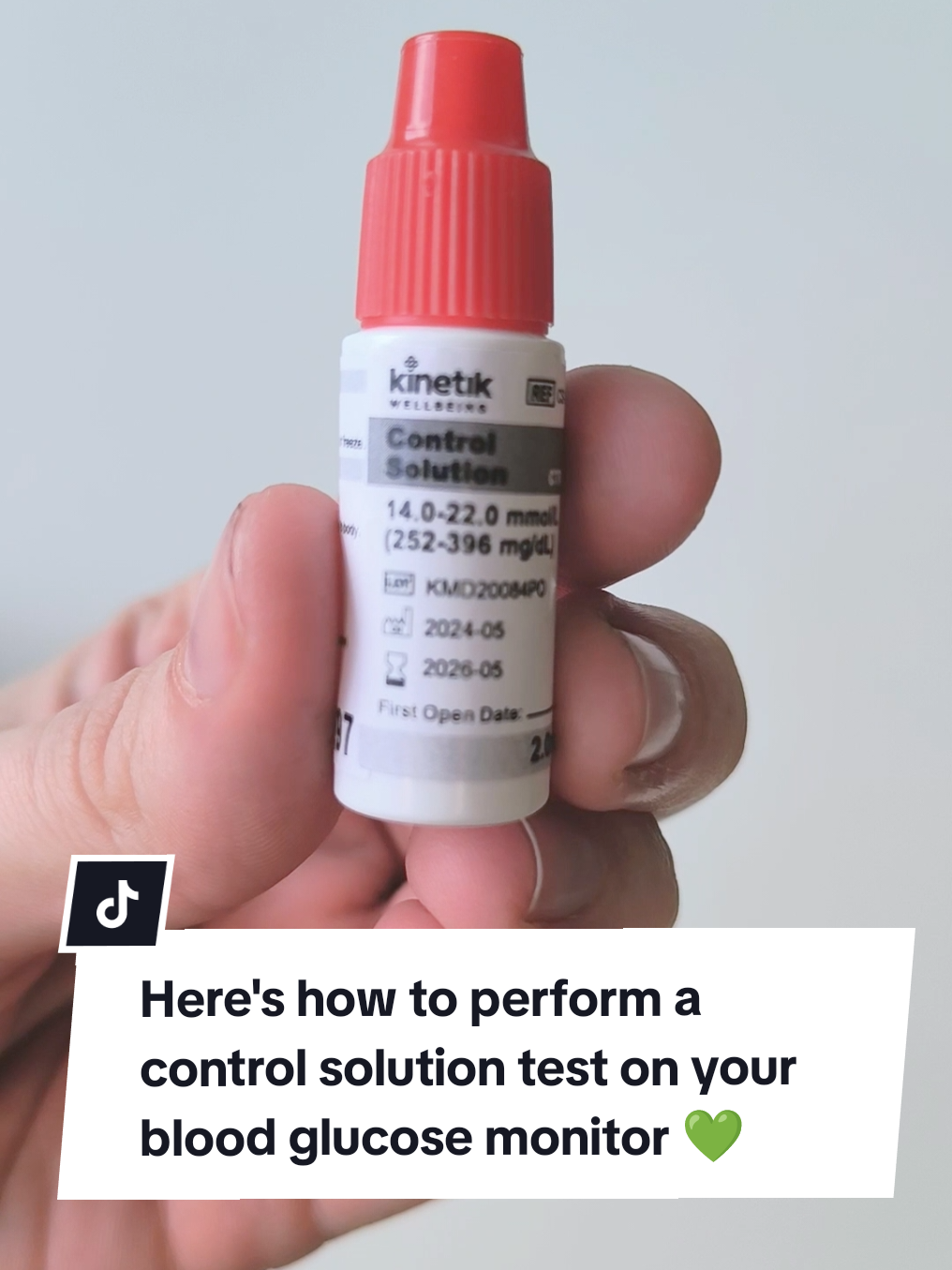 How to Use Control Solution in 4 Easy Steps! Not sure if your blood glucose monitor is accurate? Time for a control solution test! Here's how: Shake the bottle well before use Apply a drop to a clean surface, discarding the first drop Insert a test strip into your meter Touch the strip to the solution—just like a normal blood test ✅ The result should fall within the range printed on your control solution bottle. If it’s off, it might be your strips, monitor, or how it’s being used. #bloodglucose #controlsolution #diabetes #diabetessupport #type2diabetes #diabetesawareness #bloodglucosemonitor #controlsolution #diabetescare #controlsolutiontest 