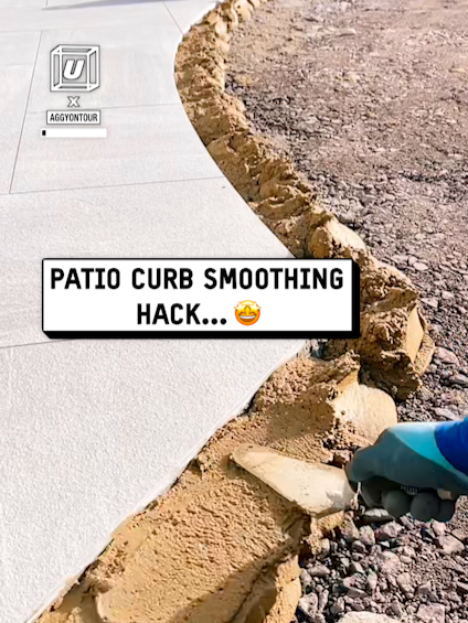 This is so satisfying!! 😲👷 🎥: @aggyontour  #UNILAD #satisfying #patio #curb #smooth #smoothing