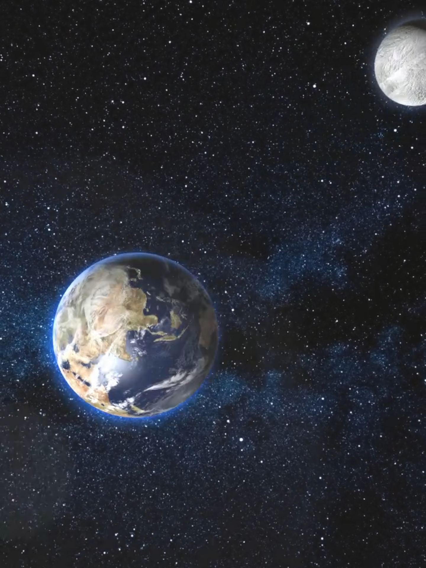Earth and Moon Rotating and Spinning in Open Space  #spacejunk #earth#spaceexploration #starryadventures #galacticjourney #cosmicwonders #astronomyvoyage #spacemagic #explorethecosmos#beyondearth#StellarViews#nasa #galaxies #universe #astrophysics #spacevideos #usa