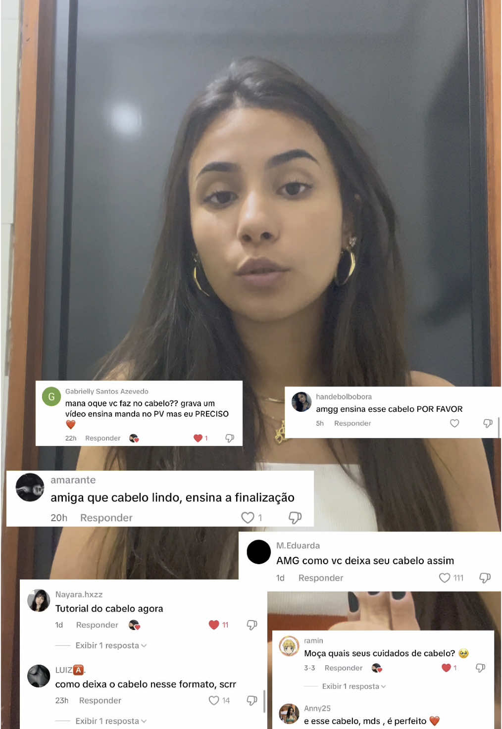 Respondendo a @M.Eduarda saiu o vídeo ensinando fazer o cabelo!!!! #itgirl #cleangirl #hair #foryoupage #cabelo #viral_video #fyp 