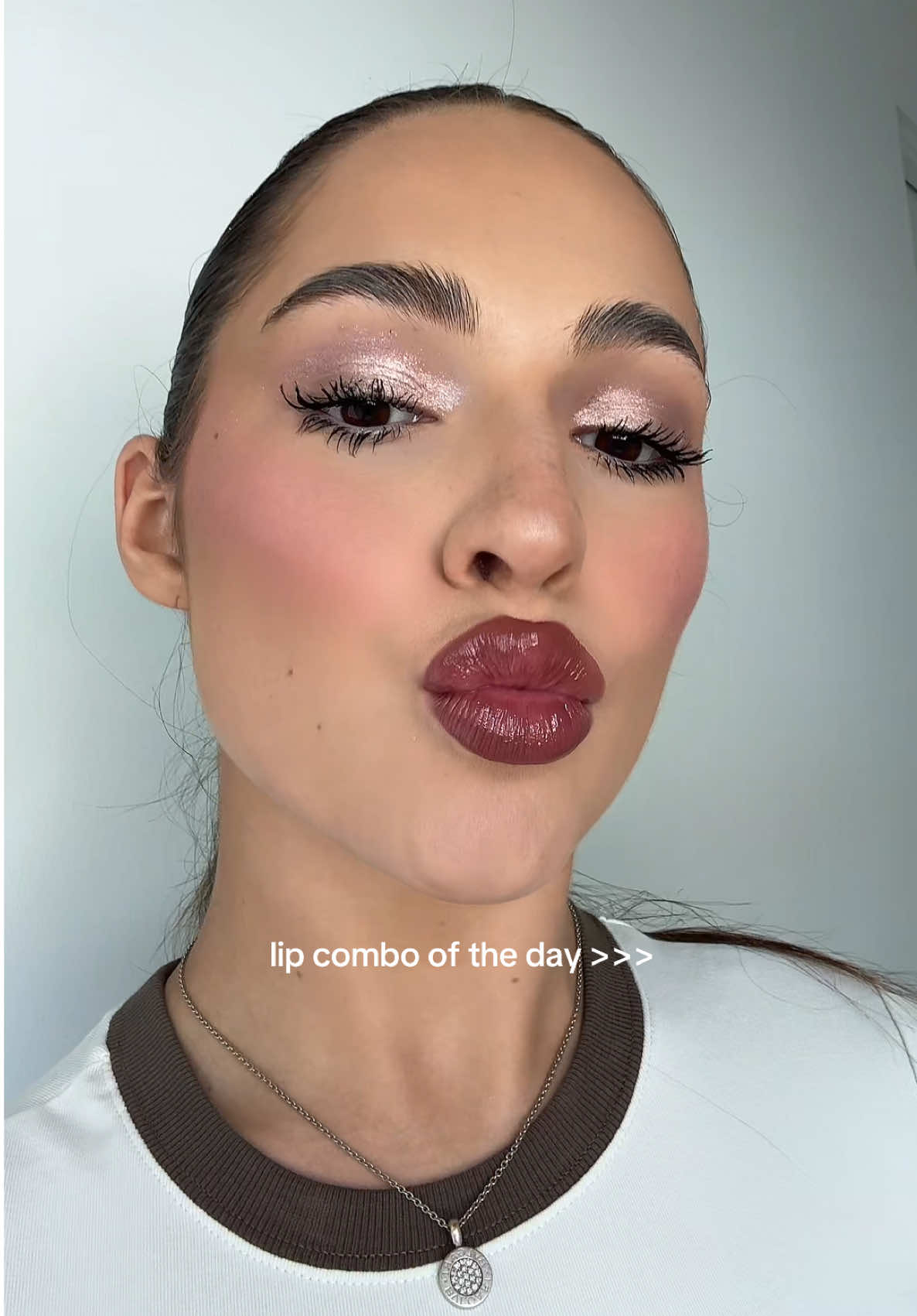 lip liner form huda bauaty shade terracotta + ole henriksen lip treatment shade cocoa creme 😚🤎 #lipcombo #lipstick #makeup #tutorial #fyp #beauty 