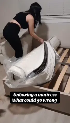 Mattress: 1. Daughter: 0. #funnyvideos #mattressfail #tiktokfails #comedytok 