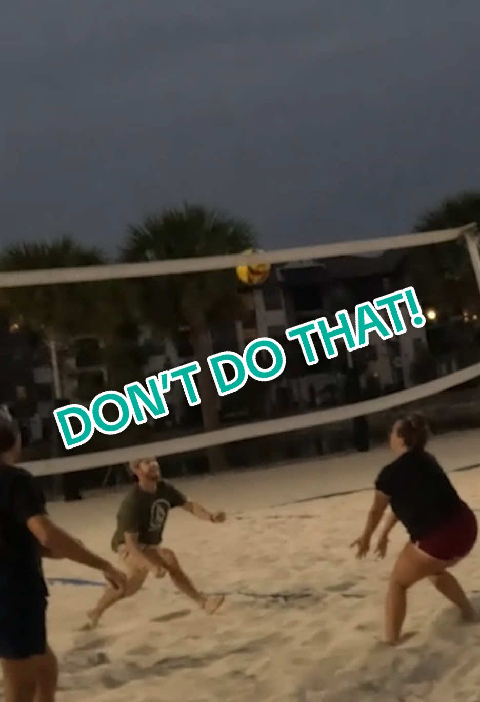 DONT DO THAT  #volleyball #beachvolleyball #sports #beach #pov #povs #satisfyingvideo #gopro #fyp #viralvideo #compilation #clouds #trending #sunset #cloud 