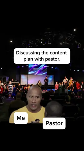 Hey Pastor, the #CreativeTeam has ideas… just go with it 🤣 Tell me, is your #pastor on board with your creative ideas? Or do they need a little persuasion? #TheSocialPentecostal #Pentecostal #ChristianCreative #ChurchMedia #ChurchMediaTeam #ChristianMeme #ChurchMemes #CapCut #TheRock #KevinHart #ChurchTikTok 