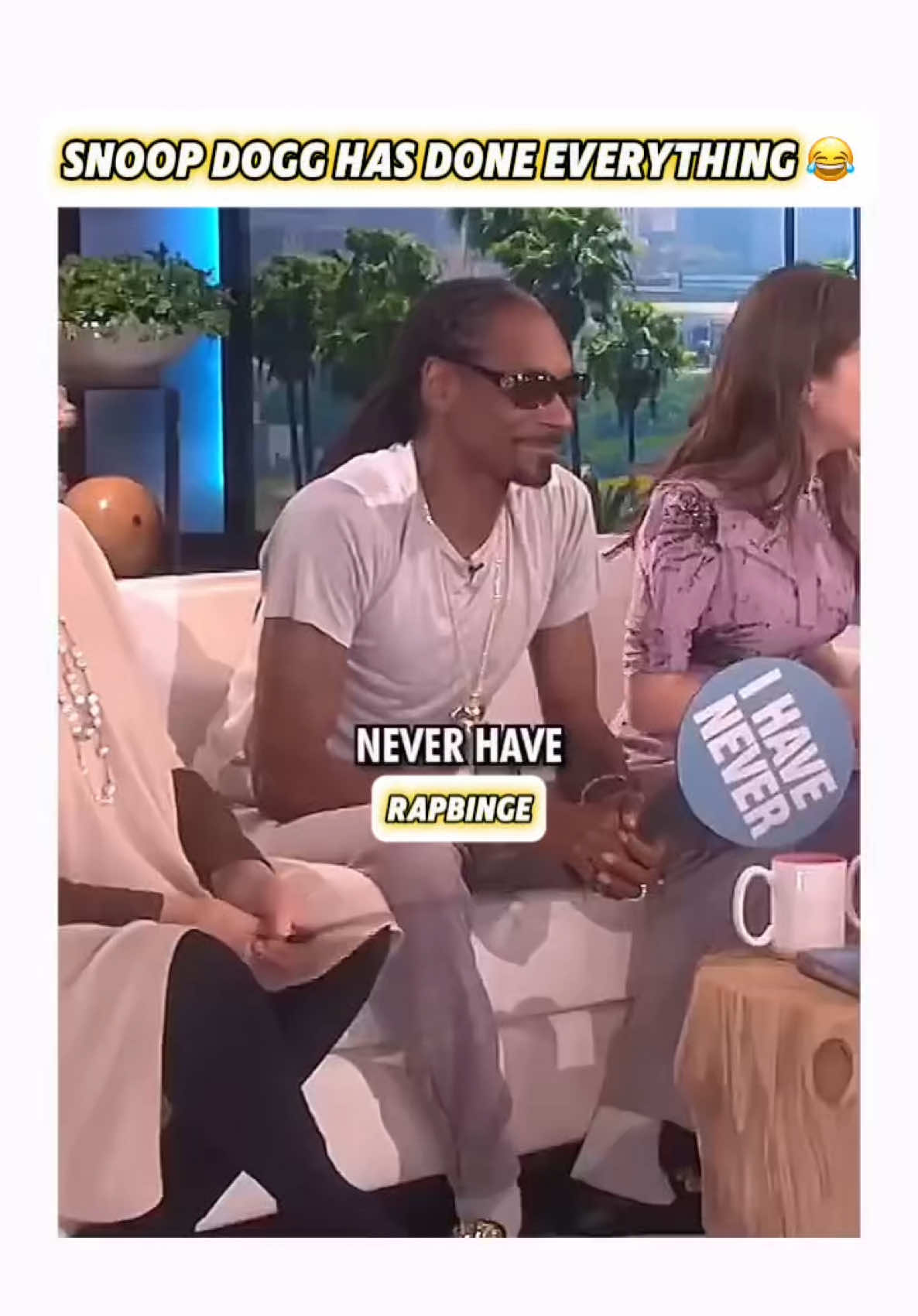 #snoopdogg Plays ‘Never have I ever ‘ 😂😂