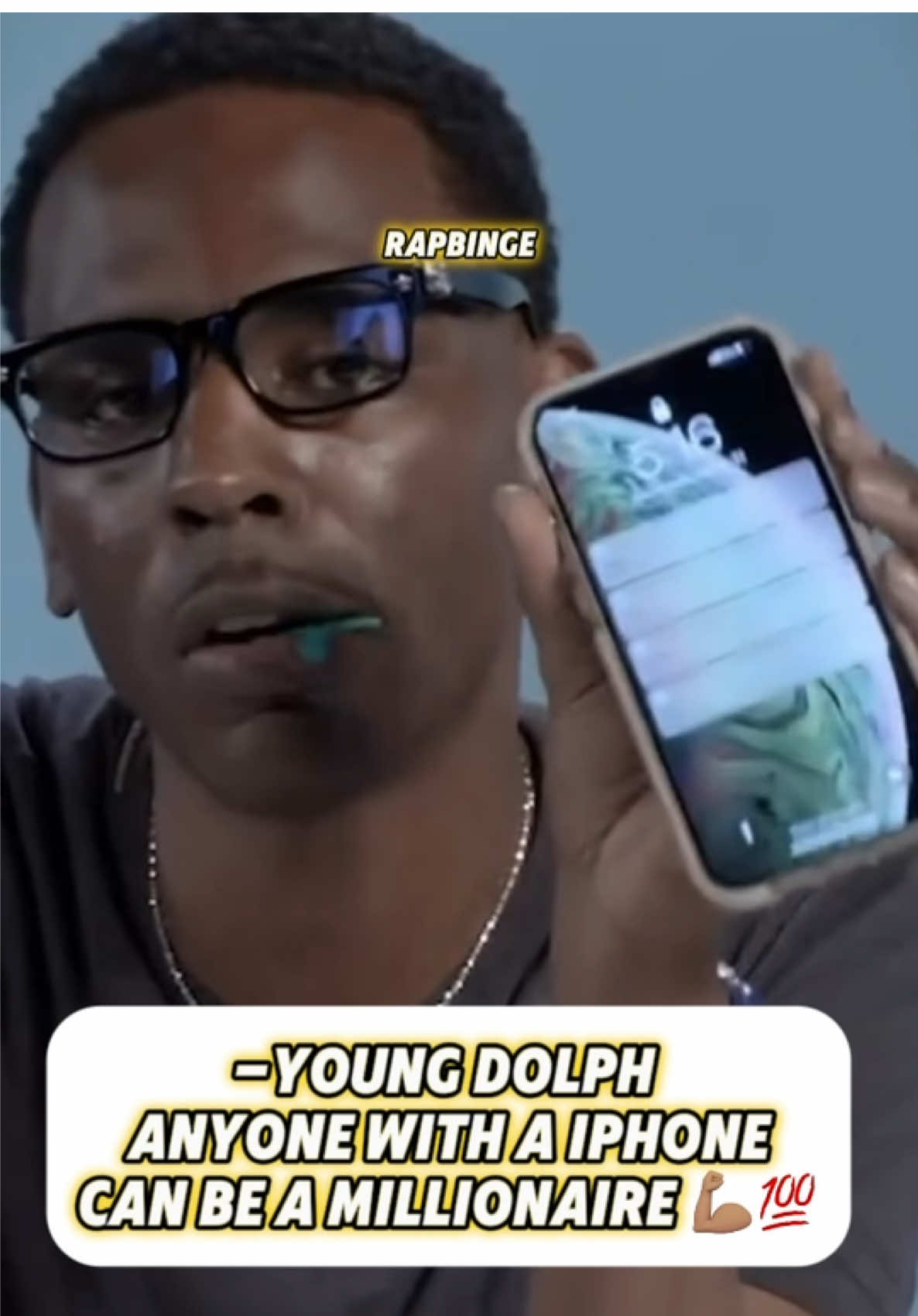 #youngdolph Says anyone with a iPhone should be a millionaire 😮‍💨💸
