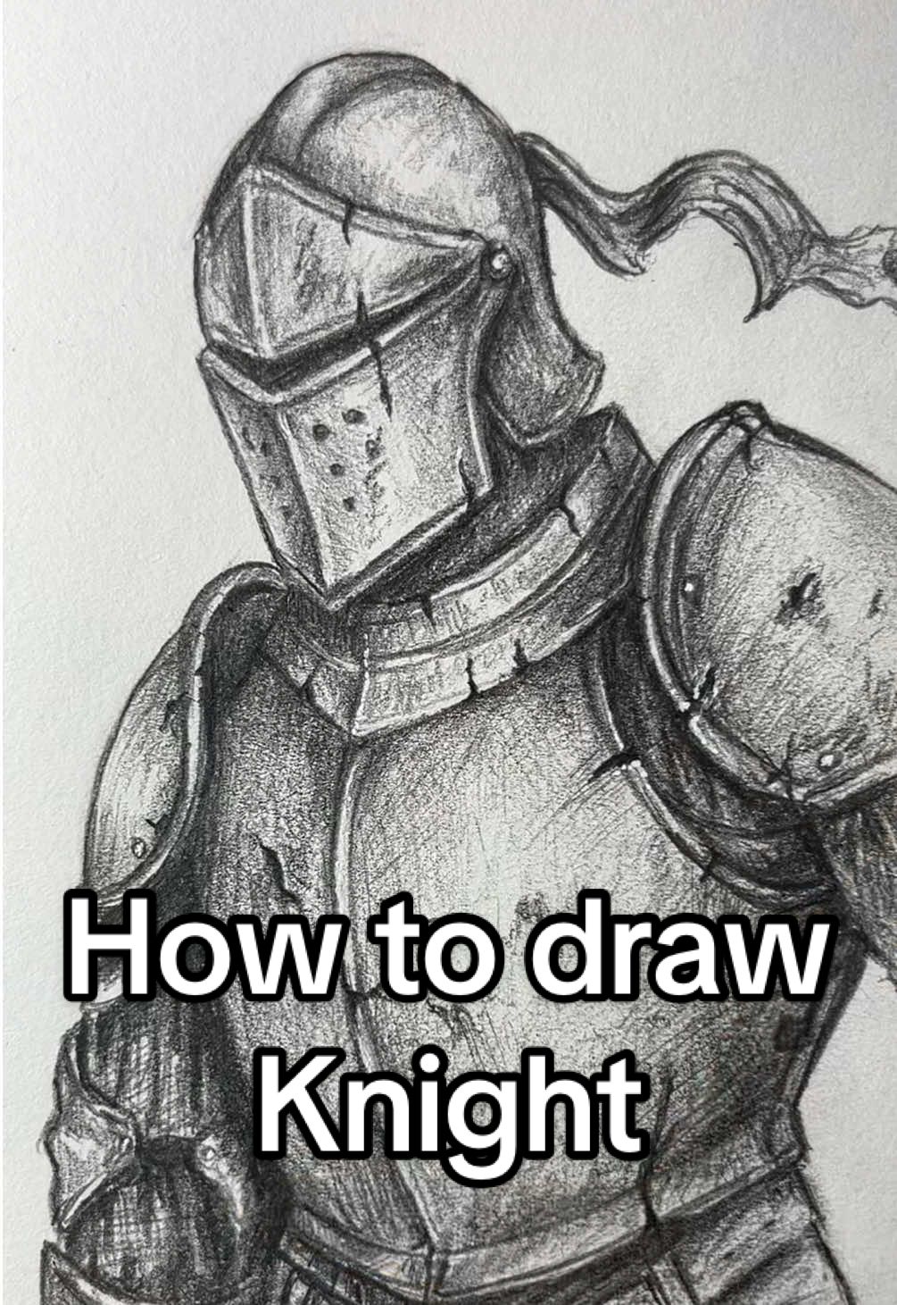 How to draw a Dark Fantasy Knight! Who should I draw next? #art #artistsoftiktok #knight #darkfantasy #medievaltiktok #middleage #drawing #tutorials how to draw a knight  art drawing tutorial