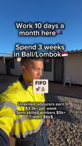A lot of FIFO (Fly-In Fly-Out) workers choose to live in Indonesia—particularly places like Bali—for a few key reasons: 1. Cost of Living is Way Cheaper Living expenses in Bali or other parts of Indonesia are significantly lower than in Australia. Workers can rent a villa with a pool, eat out every day, and enjoy a comfortable lifestyle at a fraction of what they’d spend back home. 2. Tax Minimisation (For Some) While this depends on personal residency status and financial structure, some workers aim to reduce their tax obligations by living overseas for most of the year. It’s complex and requires proper legal and financial advice, but it’s one of the reasons people look into living abroad while working FIFO. 3. Lifestyle It’s hard to beat the relaxed, tropical lifestyle of Indonesia. Surfing, cheap massages, cafes, nightlife, and warm weather all year round—perfect for downtime between swings. A lot of FIFO workers are drawn to that balance. 4. Community There’s already a big expat and FIFO community over there. So when one person does it and talks about how good it is, others follow. Word-of-mouth drives a lot of the shift. 5. Mental Reset Between Shifts After weeks on-site in a high-pressure, dusty environment, flying back to a tropical island rather than a cold city helps a lot of workers mentally switch off and recharge properly. 6. Visa and Accessibility It’s easy for Aussies and Kiwis to get visas to stay in Indonesia. Flights from Perth to Bali are also only 3.5 hours and relatively cheap, making it practical for FIFO swing rotations. Living overseas while working FIFO isn’t for everyone, but those who pull it off right tend to rate it pretty highly.