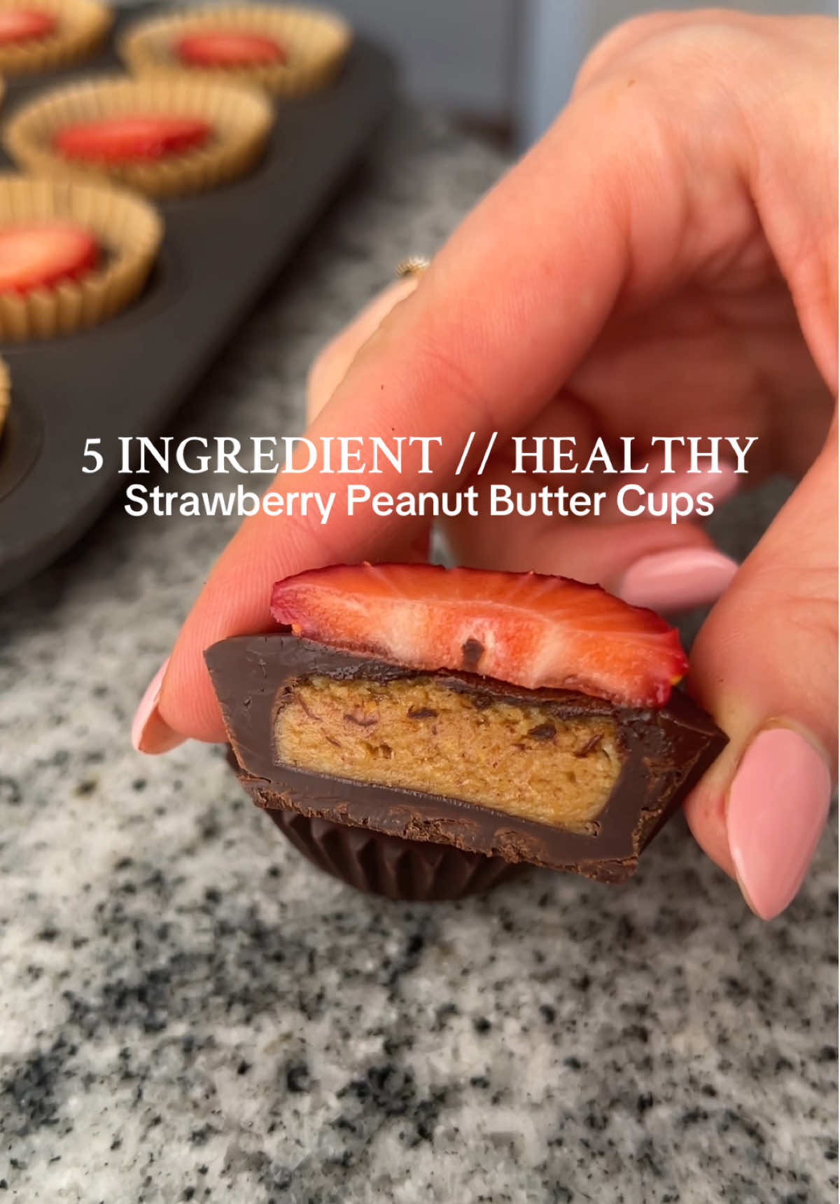 full recipe’s on samdoesherbest.com, get there by clicking the link in my profile, or google “sam does her best healthy peanut butter cups” to find it!  these HEALTHY STRAWBERRY PEANUT BUTTER CUPS are the perfect better-for-you treat! they’re gluten-free, dairy-free, no-bake, and made with just 5 simple ingredients.  #healthyrecipes #healthydesserts #glutenfreedairyfree #glutenfreerecipes 