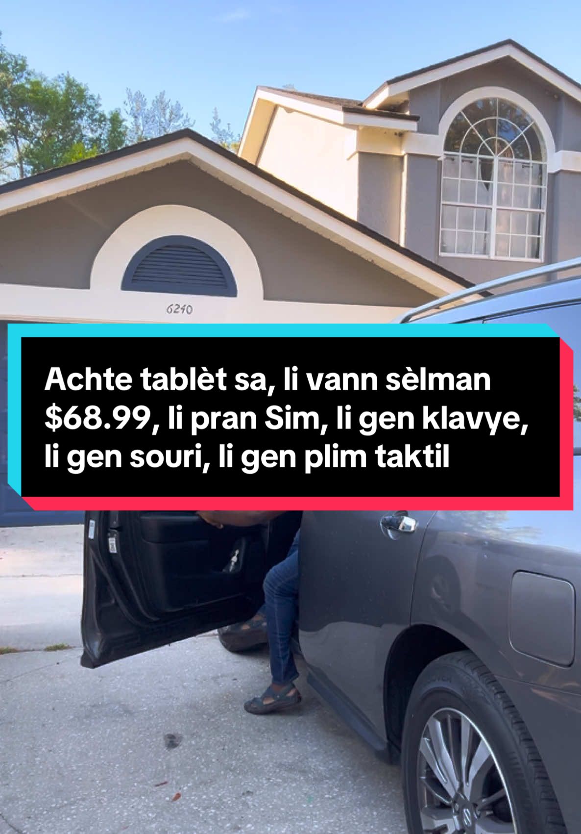 Achte tablèt sa, li vann sèlman $68.99, li pran Sim, li gen klavye, li gen souri, li gen plim taktil etc  #tablet #androiduser #sim #electronic 
