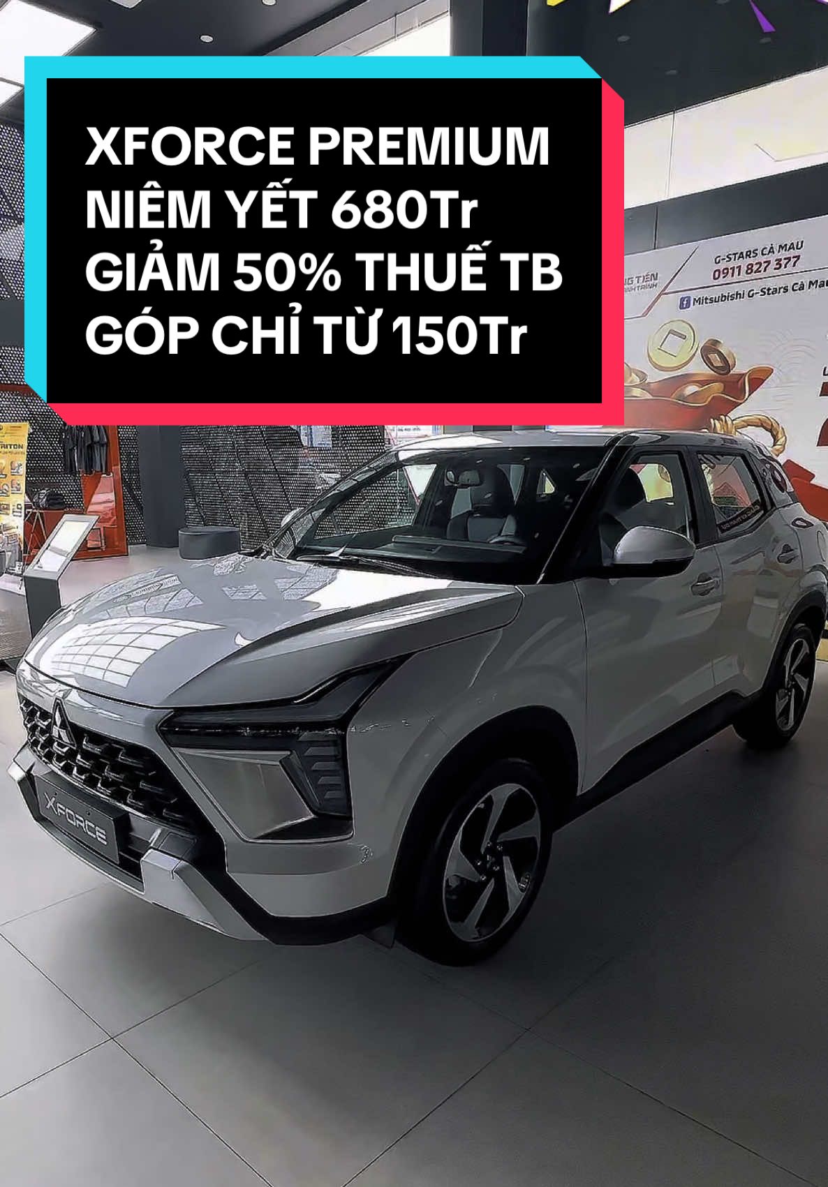 Mitsubishi Xforce Premium, mẫu xe gia đình 5 chỗ với nhiều tính năng vượt trội. ĐANG GIẢM 50% THUẾ TB. GÓP CHỈ VỚI 150Tr. #mitsubishi #xforce #xegiadinh #xe5cho #xforcepremium #camau 