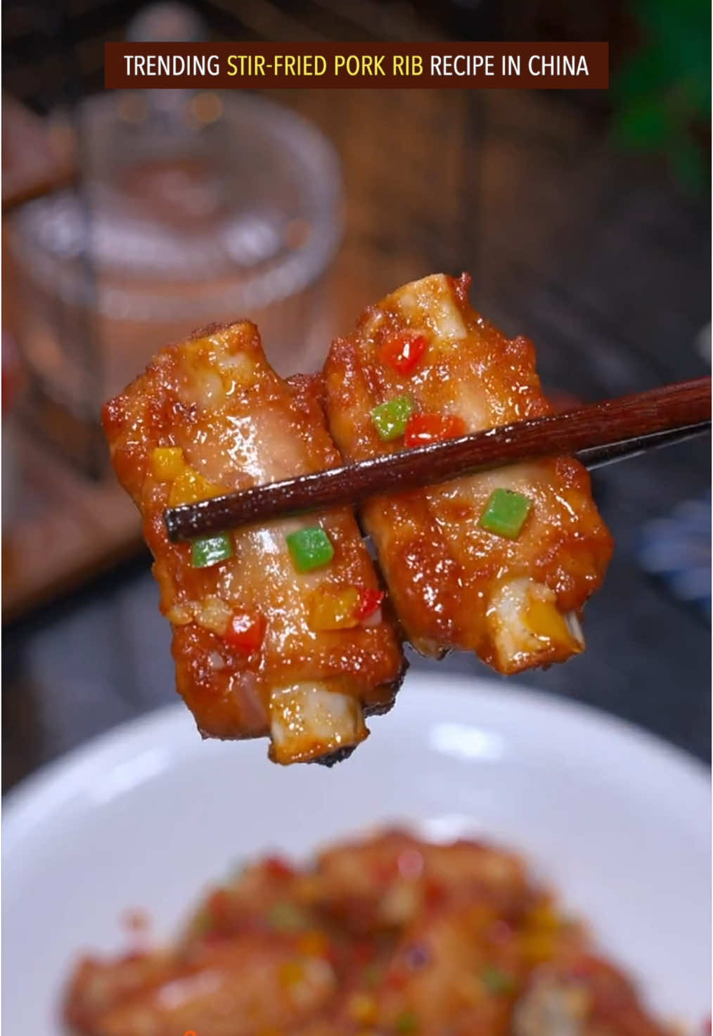 Trending stir-fried pork rib recipe in China. Do u want to try? #Recipe #cooking #chinesefood #pork #rib #meat 