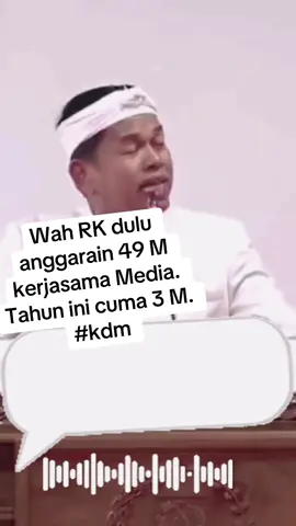 Ridwan Kamil dulu anggarkan kerjasama media 49 M. Dipangkas sekarang cuma 3 M. #kdm #media #ridwankamil 