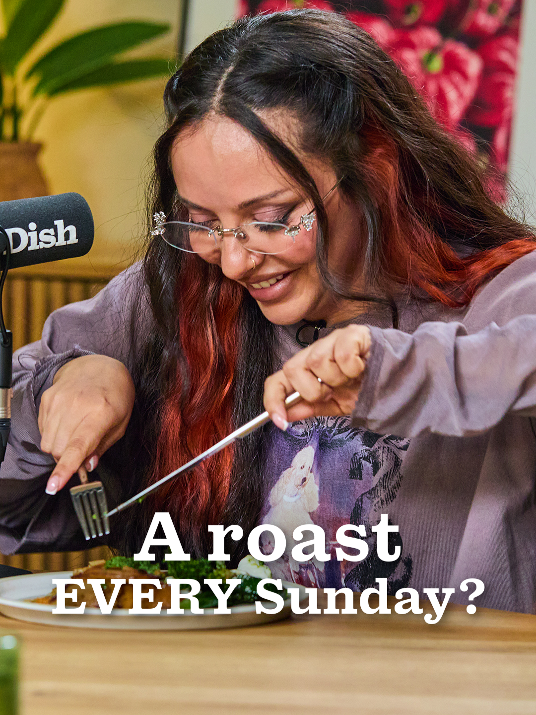 A roast EVERY sunday?! 😳 @waitrose @nickgrimshaw @jadethirlwall #AngelaHartnett #DishPodcast #JADE #JadeThirlwall #roastdinner