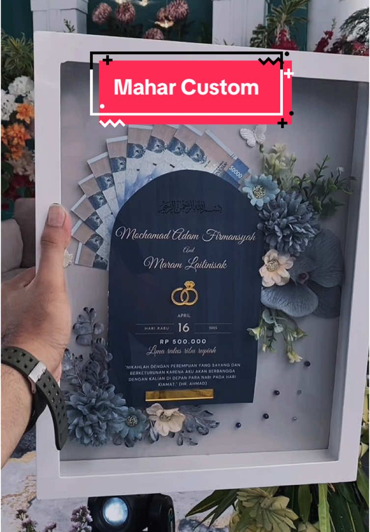 Mahar Pernikahan Custom Semau Kamu, Pengerjaan cepat & packing aman. Buruan cek di keranjang kuning untuk dapatkan harga specialnya! #maharpernikahan #maharcustom #maharnikah #maharmurah #framemahar #intaniartshopexpress 