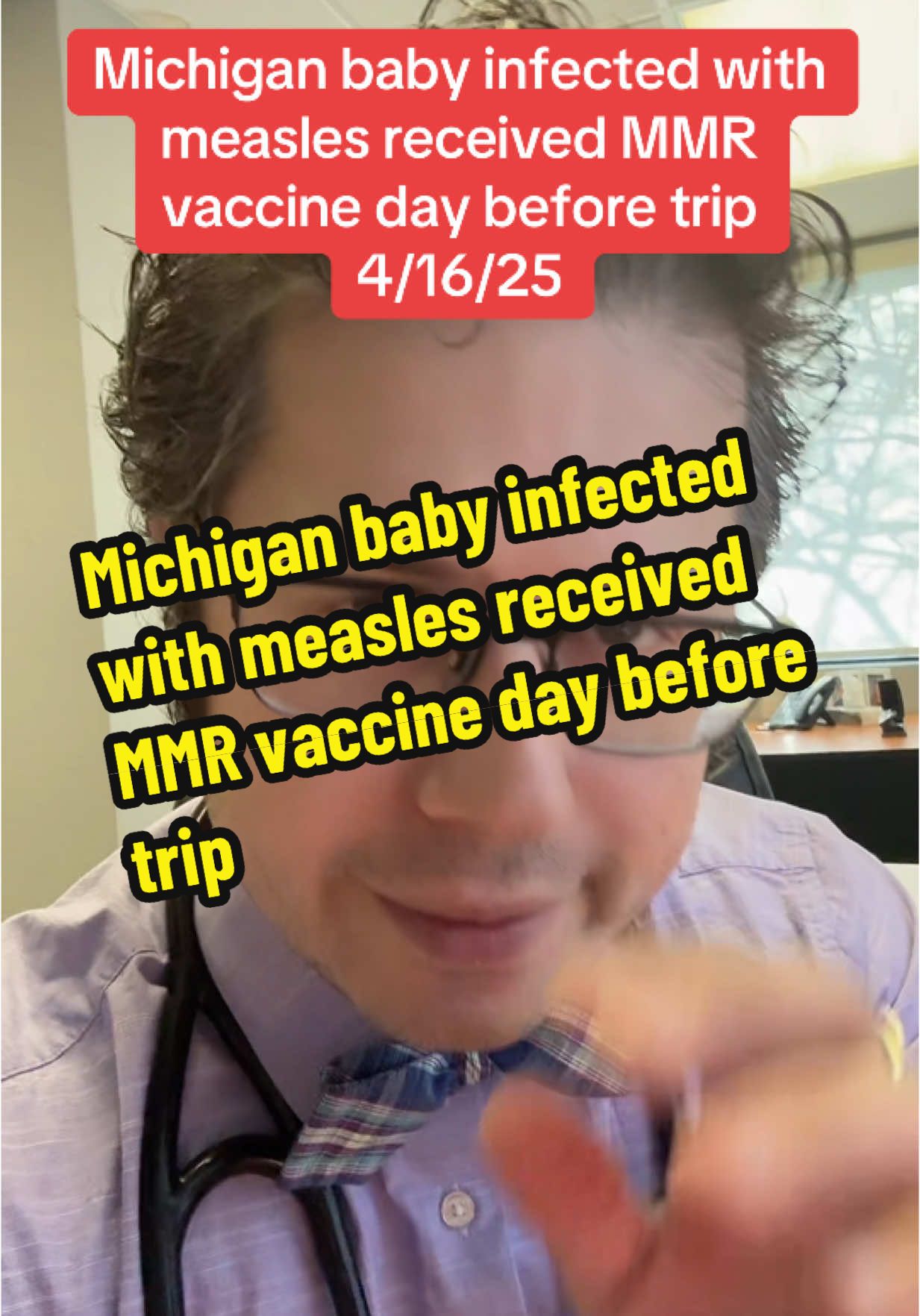 Michigan baby infected with measles received MMR vaccine day before trip. #viral #outbreak #tiktokdoc #EduTok 