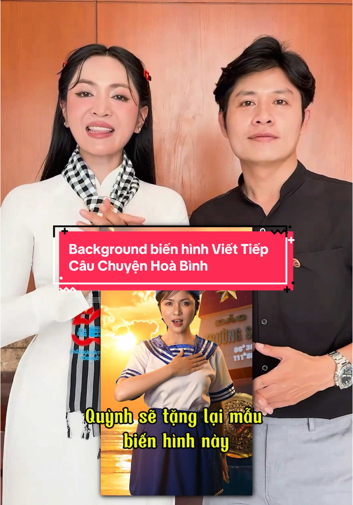 Cả nhà ơi! Cùng tải background Viết Tiếp Câu Chuyện Hoà Bình về biến hình cùng Quỳnh nha. @Nguyễn Văn Chung @Chu Chí Khanh #viettiepcauchuyenhoabinh #NguyenVanChung #NguyenDuyenQuynh #giaiphongmiennam #30thang4 #tiktokviral #tiktokmusic 