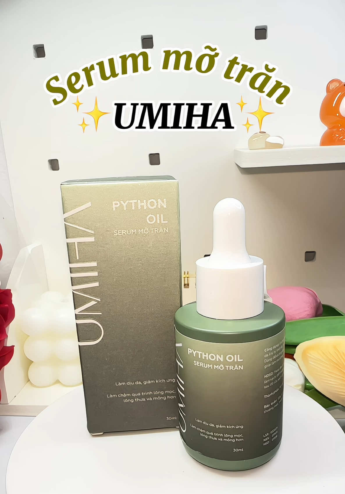 - Bộ đôi tẩ.y lông nhà UMIHA giúp tẩ.y lông nh.anh chóng, hiệ.u quả không gâ.y đa.u rá.t. Serum mỡ trăn làm dịu da, làm chậ.m quá trì.nh lông mọc lại. Tham khảo giỏ🛒tui nha mấy bà❤️ #Thuyxinhreview #kemtaylong #UMIHA #serummotran 