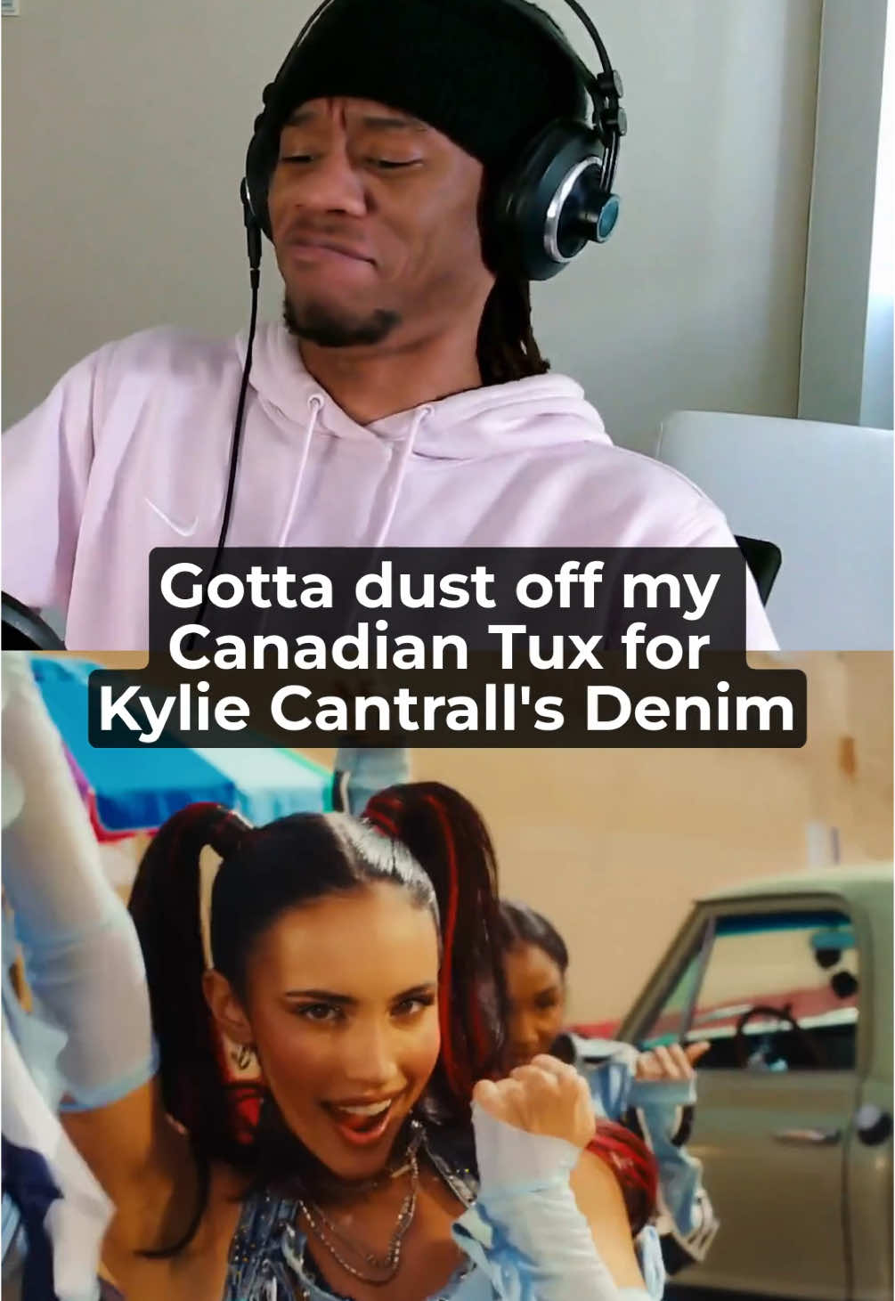 Ramon reacts to Kylie Cantrall - Denim #kyliecantrall #denim #reaction #dawavecollective #musicvideo #popmusic #canadiantuxedo 