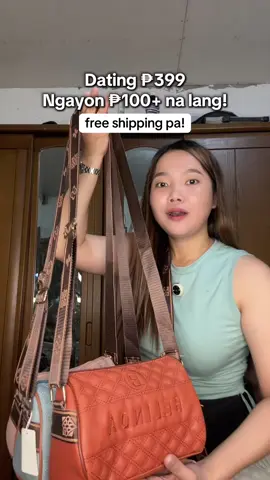 Grabe ang ganda ng sling bag ₱100 plus lang tapos ang ganda pa ng quality! #belindabag #leatherslingbag #shoulderbag #bagforwomen #ladiesbag #belindanewpillowbag #fyp 