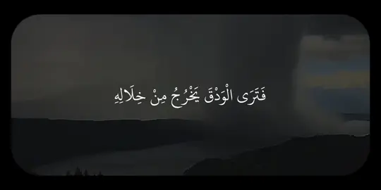 سورة النور آية ٤٣ التفسير: ألم تشاهد أن الله سبحانه وتعالى يسوق السحاب إلى حيث يشاء، ثم يجمعه بعد تفرقه، ثم يجعله متراكمًا، فينزل مِن بينه المطر؟ وينزل من السحاب الذي يشبه الجبال في عظمته بَرَدًا، فيصيب به مَن يشاء من عباده ويصرفه عمَّن يشاء منهم بحسب حكمته وتقديره، يكاد ضوء ذلك البرق في السحاب مِن شدته يذهب بأبصار الناظرين إليه . يُزجي سحابا : يسوقه برفق إلى حيث يريد يجعله ركاما : مجتمعا بعضه فوق بعض الودق : المطر من خلاله : من فتوقه و مخارجه سنا برقه : ضوء برقه و لمعانه #بدر_التركي #سورة_النور #تِلاوات #quran 