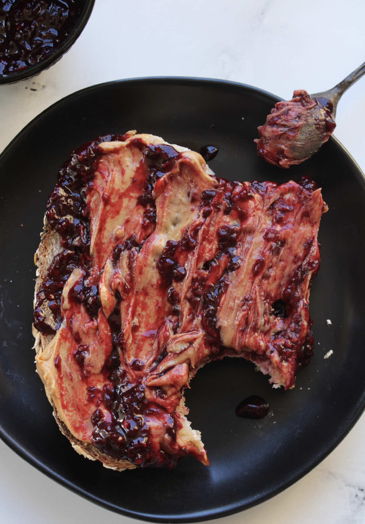 delicious sourdough bread, with peanut butter and jam! #peanutbutter #peanutbutterjelly #sourdoughbread #easysnack #EasyRecipe #bakingtiktok #creatorsearchinsights #CapCut  