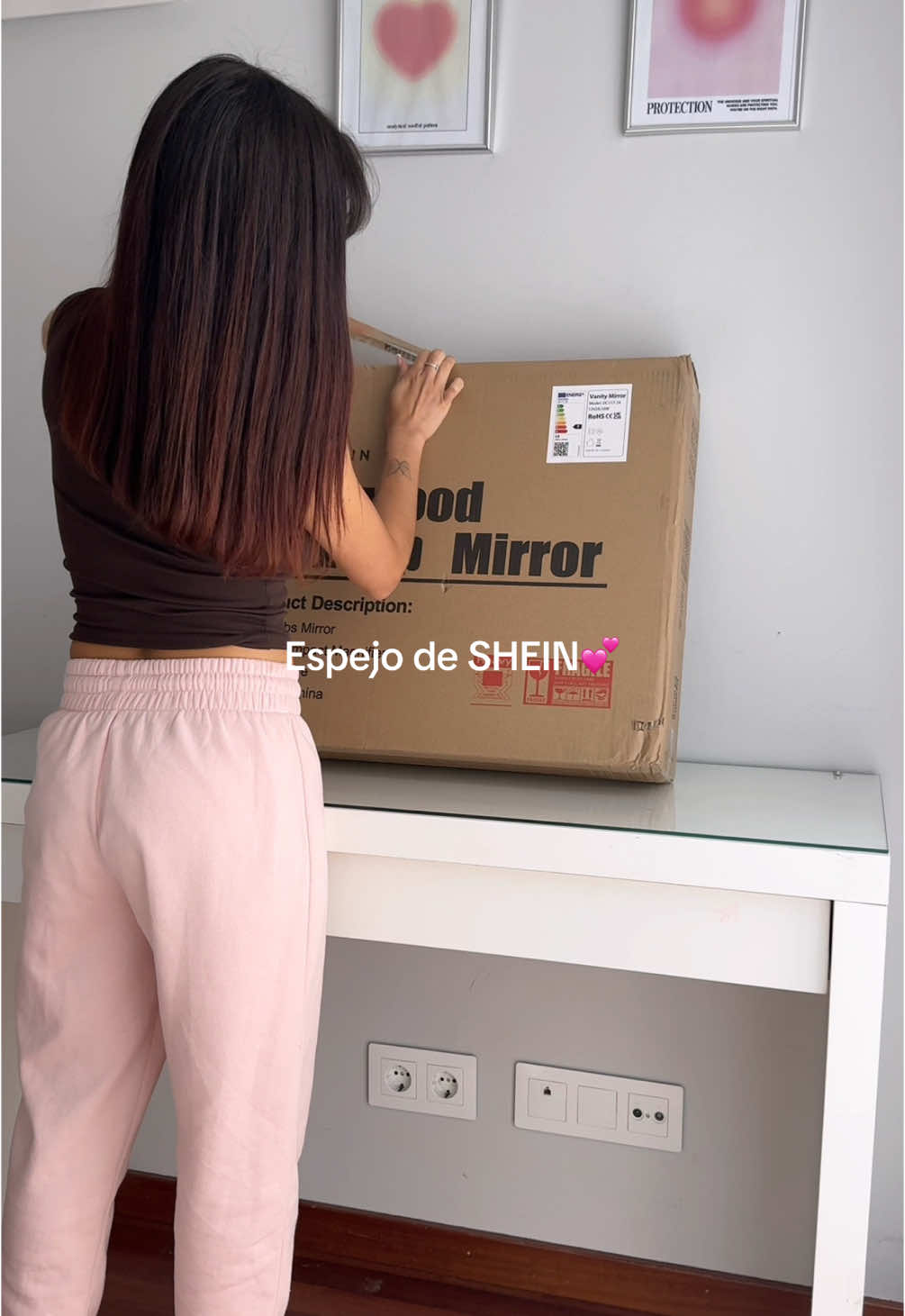 Unboxing espejo @Fenchilin , puedes comprarlo en Amazon desde el link de mi perfil✨  o en SHEIN también 🥰 #vanitymirror #hollywoodmirror #fenchilin 
