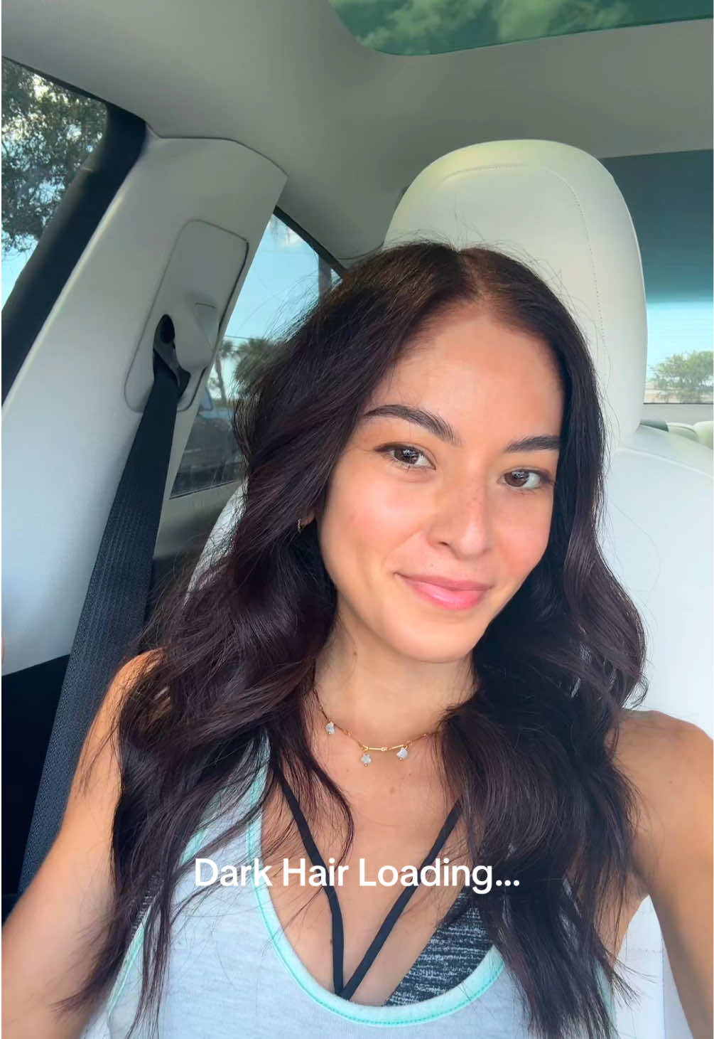 I call it a chemo glow up 🤎🐻 #hairtransition #brunettehair #darkhair 