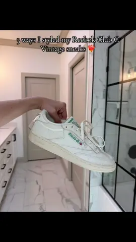 3 chic ways to style your Reebok vintage Club C’s 👟✨#reebok #fashion #fashiontiktok #shoes #shopping 